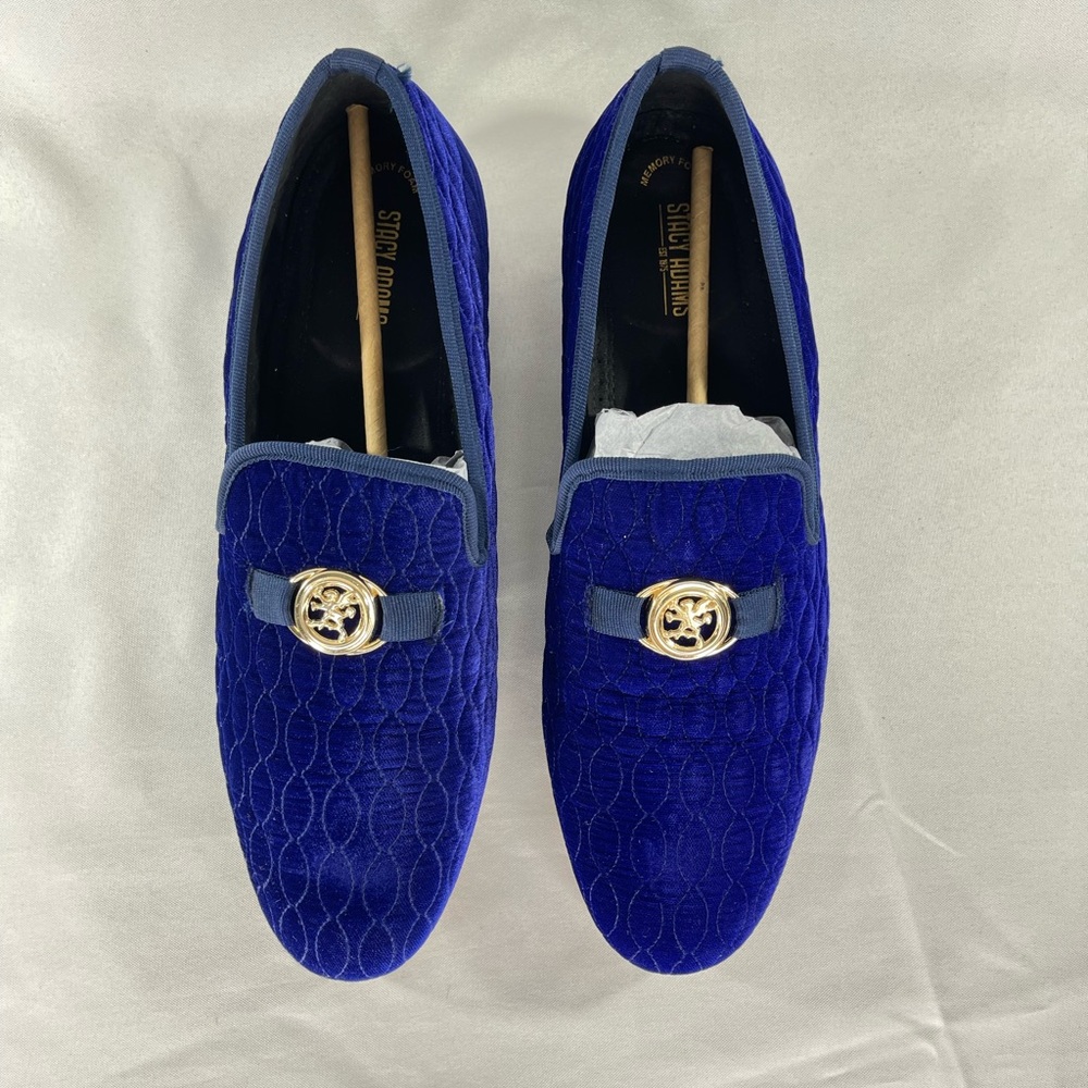 Stacy Adam’s Men’s Valet Velvet Slip On Loafer. Color Blue. Size 13 EUC - Picture 3 of 8